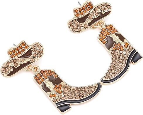 Western Cowgirl HOWDY Letters Glitter Drop Dangle Earrings for Women Acrylic Rodeo Disco Cowboy Hat Earrings Country Concert Party Outfits Jewelry in Kuwait