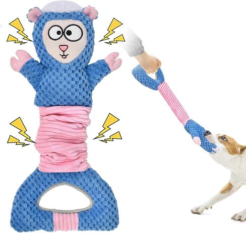 5pcs Dog Toys, Dog Chew Toys Tug of War Doggie Rope Toy, Tough Squeaky Toy for Small and Medium Breed for Teeth Cleaning in Saudi Arabia