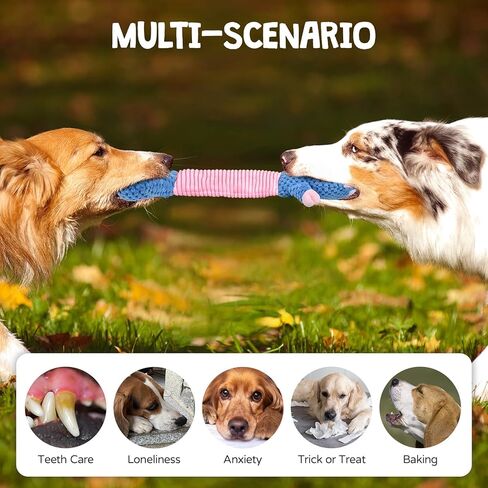 5pcs Dog Toys, Dog Chew Toys Tug of War Doggie Rope Toy, Tough Squeaky Toy for Small and Medium Breed for Teeth Cleaning in Saudi Arabia