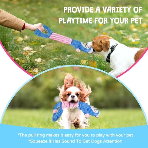 5pcs Dog Toys, Dog Chew Toys Tug of War Doggie Rope Toy, Tough Squeaky Toy for Small and Medium Breed for Teeth Cleaning in Saudi Arabia