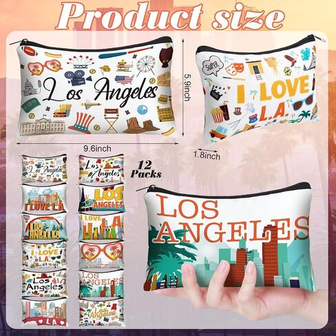 Reginary 12 Pack Cosmetic Bag Travel Souvenirs Gift Makeup Bag Lover Gifts Friendship Family Toiletry Storage for Women Vacation Traveller Trip(London) in Saudi Arabia