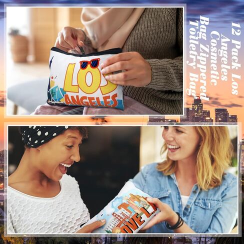 Reginary 12 Pack Cosmetic Bag Travel Souvenirs Gift Makeup Bag Lover Gifts Friendship Family Toiletry Storage for Women Vacation Traveller Trip(London) in Saudi Arabia
