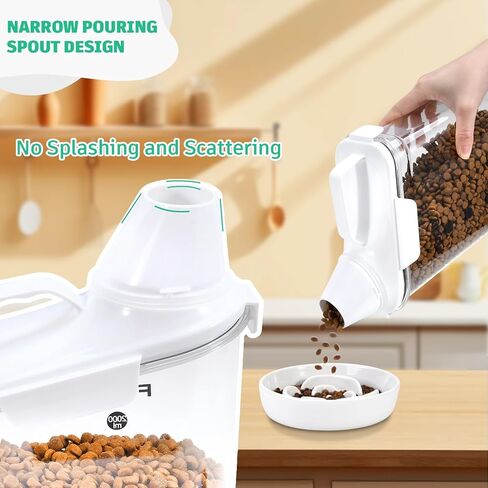 حاوية تخزين طعام الكلاب من 3-5 رطل ، حاوية تخزين الطعام للحيوانات الأليفة المحمولة مع صنبور سكب محكمة الإغلاق وكوب قياس كثيف للكلاب والقطط والطيور (الأزرق) in Kuwait