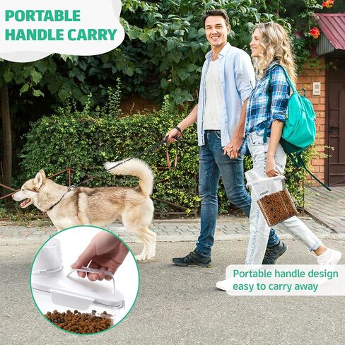 حاوية تخزين طعام الكلاب من 3-5 رطل ، حاوية تخزين الطعام للحيوانات الأليفة المحمولة مع صنبور سكب محكمة الإغلاق وكوب قياس كثيف للكلاب والقطط والطيور (الأزرق) in Kuwait