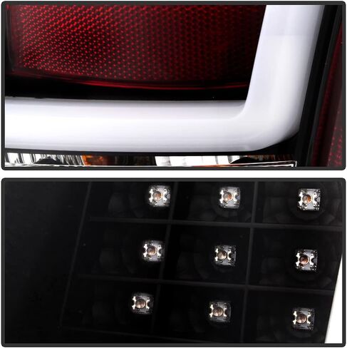 ACANII - Black LED Pyro Tube Tail Lights Brake Lamps Driver & Passenger Side Replacement For 2005-2007 Chrysler 300C SRT in Saudi Arabia