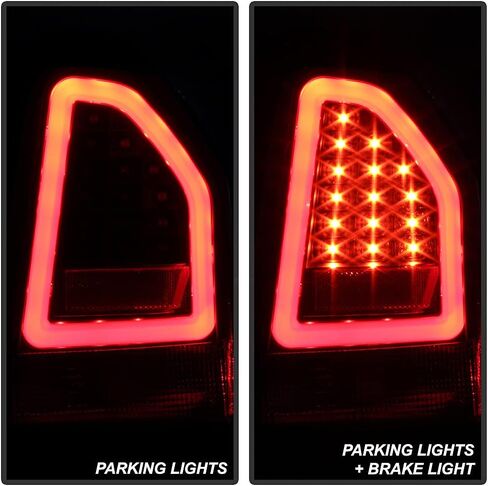 ACANII - Black LED Pyro Tube Tail Lights Brake Lamps Driver & Passenger Side Replacement For 2005-2007 Chrysler 300C SRT in Saudi Arabia