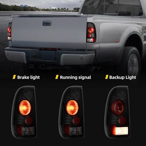 DWVO Tail Light Assembly Compatible with 1997 1998 1999 2000 2001 2002 2003 Ford F150 & 99-07 Ford F-250 F-350 Super Duty Pickup Truck Taillights Replacement Tail Lamp (Does Not Fit Supercrew Models) in Saudi Arabia