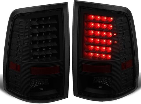 Auto Dynasty ﻿2Pcs Full LED Rear Tail Lights Brake Lamps Compatible with Dodge Ram 1500 2500 3500 09-17, Driver and Passenger Side, Chrome Housing Clear Lens in Saudi Arabia