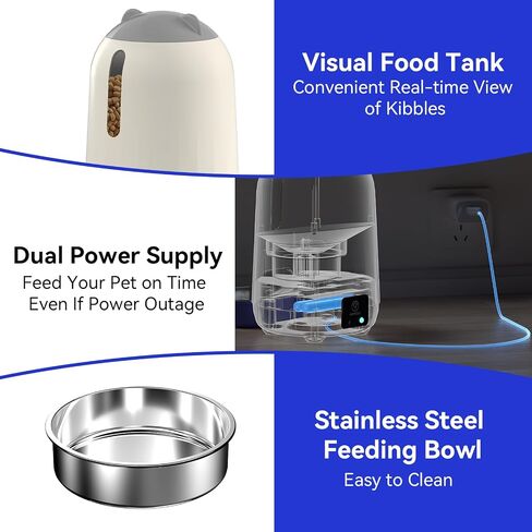 Smart Automatic Cat Feeders,Black in Kuwait
