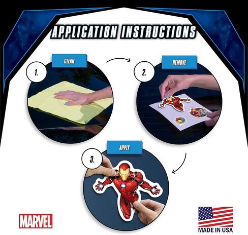 Marvel Iron Man Vinyl Decals - Set of 9 Outdoor Rated Stickers for Car, Laptop, Computer, Water Bottle - Marvel Stickers for Kids and Adults Logo in Kuwait