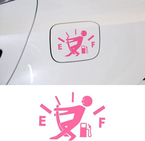 Fuel Tank Cover Personality Funny Fuel Explosion Meter Personality Reflective Car Stickers (Pink) in Saudi Arabia