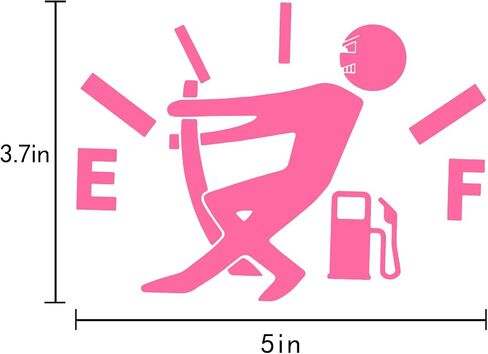 Fuel Tank Cover Personality Funny Fuel Explosion Meter Personality Reflective Car Stickers (Pink) in Saudi Arabia