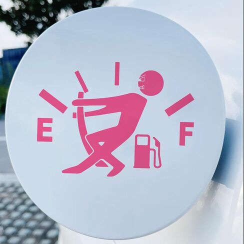 Fuel Tank Cover Personality Funny Fuel Explosion Meter Personality Reflective Car Stickers (Pink) in Saudi Arabia