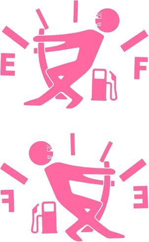 Fuel Tank Cover Personality Funny Fuel Explosion Meter Personality Reflective Car Stickers (Pink) in Saudi Arabia
