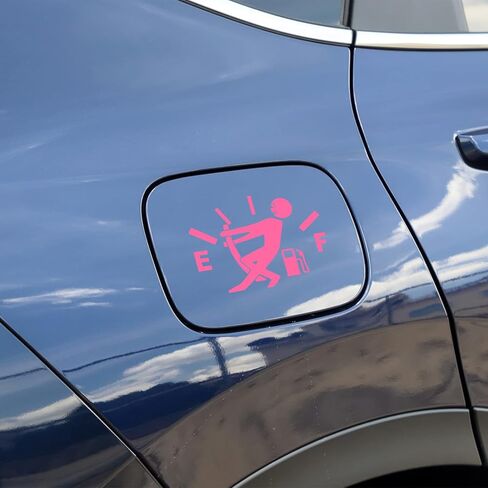 Fuel Tank Cover Personality Funny Fuel Explosion Meter Personality Reflective Car Stickers (Pink) in Saudi Arabia
