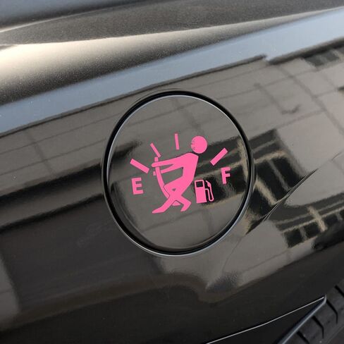 Fuel Tank Cover Personality Funny Fuel Explosion Meter Personality Reflective Car Stickers (Pink) in Saudi Arabia