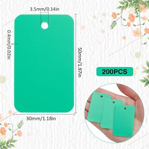 200pcs علامات شحن عازلة للماء العلامات البلاستيكية القابلة للكتابة 3x5cm ثقب العيينة الأبيض علامة تعليق علامة تخزين فارغة العلامات العلامات لتحديد العلامات العلامات على مفاتيح أمتعة الهدايا in Kuwait