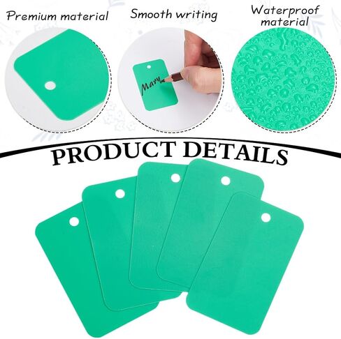 200pcs علامات شحن عازلة للماء العلامات البلاستيكية القابلة للكتابة 3x5cm ثقب العيينة الأبيض علامة تعليق علامة تخزين فارغة العلامات العلامات لتحديد العلامات العلامات على مفاتيح أمتعة الهدايا in Kuwait