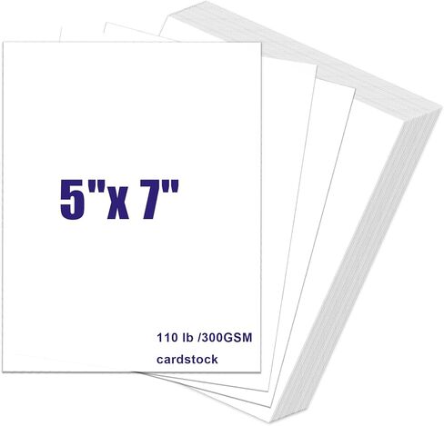 110lb White Cardstock 8.5x11, 120 Sheets Heavyweight White Card Stock 300 GSM for Invitations, Menus, Poster, DIY Card in Saudi Arabia