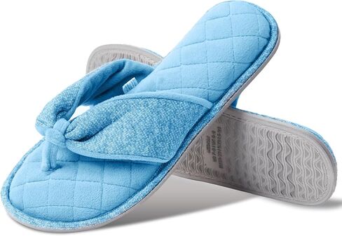 Women's House Slippers Memory Foam Cozy Spa Thong Flip Flops Indoor Slippers Assorted Colors Grey Velvet Lining Lightweight Open Toe Soft Room Sandals in Kuwait