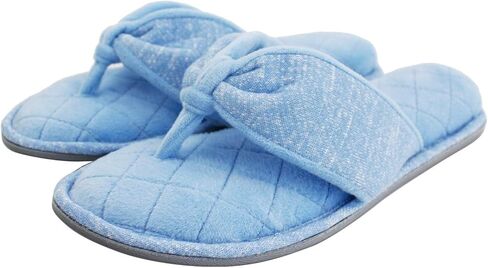 Women's House Slippers Memory Foam Cozy Spa Thong Flip Flops Indoor Slippers Assorted Colors Grey Velvet Lining Lightweight Open Toe Soft Room Sandals in Kuwait
