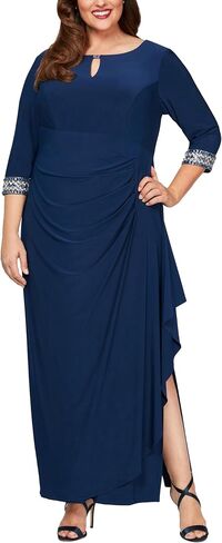 Alex Evenings Women's Dress with Keyhole Cutout (Petite and Regular) in Saudi Arabia