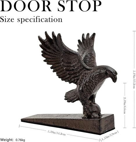 Cat-Shaped Door Stopper for Indoor Use - Non-Scratch Heavy Duty 2.5LB Vintage Cast Iron Cat Door Stopper, Retro-Style Home Accessory for Secure Door Holding in Saudi Arabia