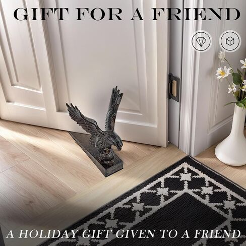 Cat-Shaped Door Stopper for Indoor Use - Non-Scratch Heavy Duty 2.5LB Vintage Cast Iron Cat Door Stopper, Retro-Style Home Accessory for Secure Door Holding in Saudi Arabia