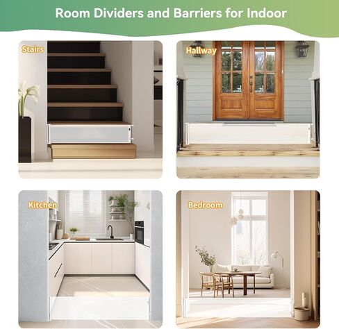 Pet Gates 14" H Short Dog Puppy Gate, Retractable Dog Gates Extends to 59 Inches for Stairs & Doorways Hallways in Kuwait