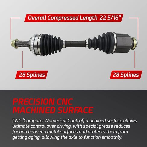 anytek cv axle shaft front right متوافق مع Ford Fusion 2010 2011 2012 Mercury Milan 2010 2011 استبدال# 66-8183 in Kuwait