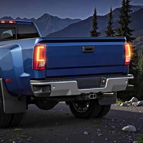 VEVOR Tail Light Assembly Compatible with 2003-2006 Chevy Silverado 1500 1500 HD 2500 2500 HD 3500, 2007-2007 Chevy Classic, 2PCS Driver & Passenger Side LED Taillight Brake Lamps with Bulbs, Black in Saudi Arabia