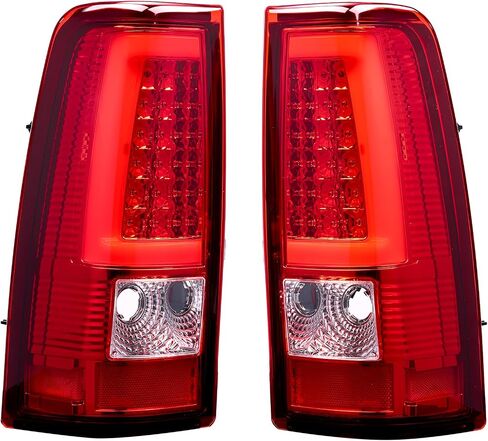VEVOR Tail Light Assembly Compatible with 2003-2006 Chevy Silverado 1500 1500 HD 2500 2500 HD 3500, 2007-2007 Chevy Classic, 2PCS Driver & Passenger Side LED Taillight Brake Lamps with Bulbs, Black in Saudi Arabia