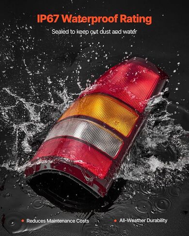 VEVOR Tail Light Assembly Compatible with 1999-2006 Chevy Silverado 1500 2500 3500, 1999-2003 GMC Sierra 1500 2500 1500/2500 HD, 2PCS Left & Right Side Taillights Rear Brake Lamps Without Bulbs in Saudi Arabia