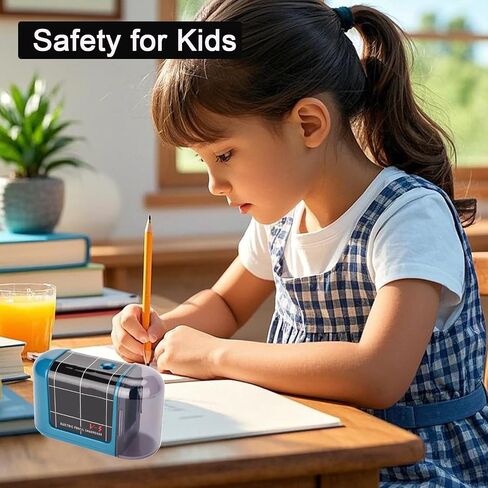 Battery Operated Electric Pencil Sharpener, Portable Pencil Sharpener for Kids, for No.2/Color Pencils (6-8mm), School, Home, Office, Classroom(Black) in Saudi Arabia