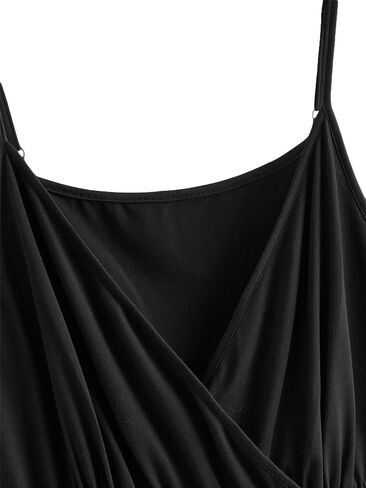 OYOANGLE Women's Plus Size Casual Sleeveless Cami Tank Tops Deep V Neck High Low Hem Babydoll Camisole in Saudi Arabia