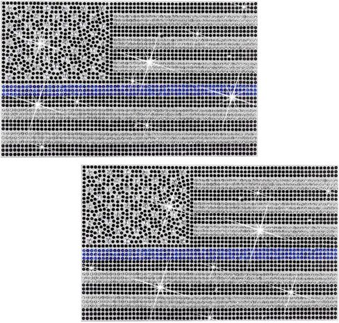 Frienda 2 Pack American Flag Sticker Crystal للسيارات/الشاحنات الولايات المتحدة الأمريكية العلم شارات Rhinestone Bling شارات وطني ملصقات جهاز الكمبيوتر المحمول وطني تزين الملحقات الداخلية اللامعة (اللون الأزرق الأبيض) in Saudi Arabia