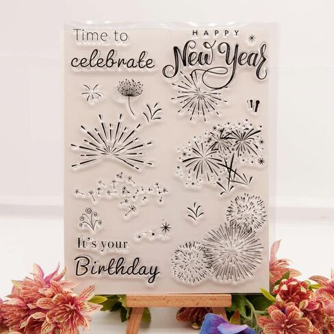 Baby Carriage Pattern Clear Stamps Silicone Stamp Sentiment, Boy Girl Greetings Blessings Transparent Seal Stamps for Holiday Card Making Decoration DIY Scrapbooking Album DIY Crafts in Kuwait