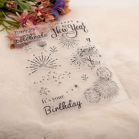 Baby Carriage Pattern Clear Stamps Silicone Stamp Sentiment, Boy Girl Greetings Blessings Transparent Seal Stamps for Holiday Card Making Decoration DIY Scrapbooking Album DIY Crafts in Kuwait
