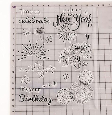 Baby Carriage Pattern Clear Stamps Silicone Stamp Sentiment, Boy Girl Greetings Blessings Transparent Seal Stamps for Holiday Card Making Decoration DIY Scrapbooking Album DIY Crafts in Kuwait