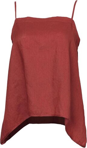 Xintianji Women's 100% Linen Spaghetti Strap Tops Sleeveless Loose Fit Camisole in Saudi Arabia