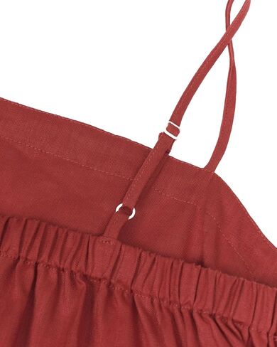Xintianji Women's 100% Linen Spaghetti Strap Tops Sleeveless Loose Fit Camisole in Saudi Arabia