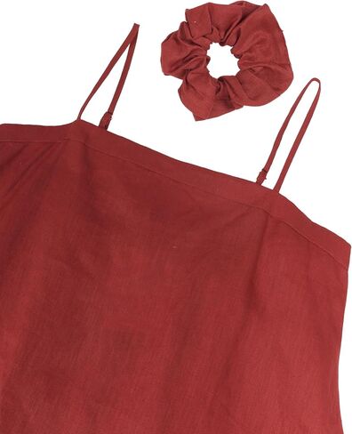 Xintianji Women's 100% Linen Spaghetti Strap Tops Sleeveless Loose Fit Camisole in Saudi Arabia