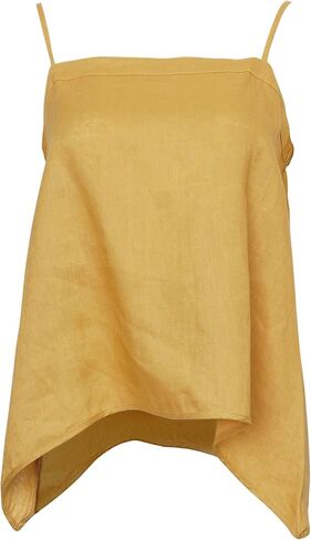 Xintianji Women's 100% Linen Spaghetti Strap Tops Sleeveless Loose Fit Camisole in Saudi Arabia