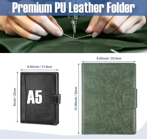 Clipboard Folder Portfolio,DIN A4 PU Leather Padfolio Clip Board,Magnetic Closure Business Clipboard with Cover Professional with 2 Pen,A4 Paper for Interview Resume Office Conference,Black in Saudi Arabia