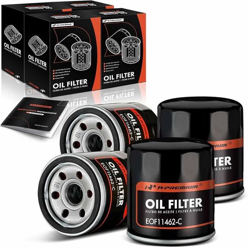 A-Premium 10K Miles Protection Spin On Oil Filter Compatible with Chevy Spark 2013 2014 2015, 4-PC Set in Saudi Arabia