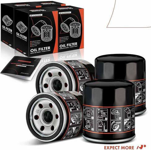 A-Premium 10K Miles Protection Spin On Oil Filter Compatible with Chevy Spark 2013 2014 2015, 4-PC Set in Saudi Arabia