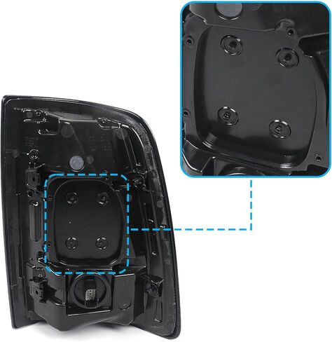 LED Tail Light Assembly For Dodge Ram 2500 3500 2019 2020 2021 2022 2023 Rear Lamp Red Bezel w/o Blind Spot Assembly Left Driver Side LH 68361717AD in Kuwait