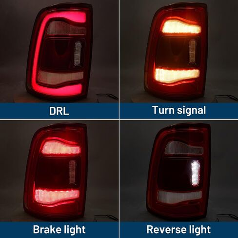 LED Tail Light Assembly For Dodge Ram 2500 3500 2019 2020 2021 2022 2023 Rear Lamp Red Bezel w/o Blind Spot Assembly Left Driver Side LH 68361717AD in Kuwait