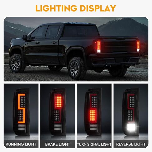 LED Tail Lights Fit for Ford F150 2009-2014 (Only fit Fleetside Bed Model), Pickup Truck Taillight Assembly Replacement Left + Right Pair, Black Housing Smoke Lens in Saudi Arabia