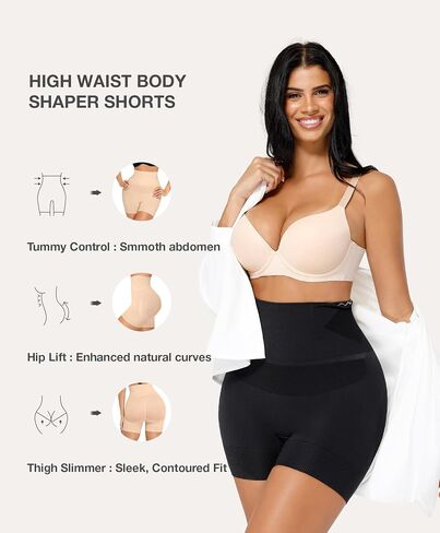 Lover-Beauty Butt Lifting Shorts for Women Tummy Control Shapewear Shorts High Waisted Body Shaper in Saudi Arabia